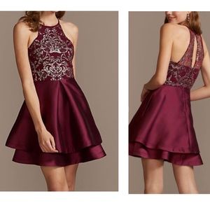 NWT - Xtraordinary women’s party dress maroon burgundy flare dress- size 3